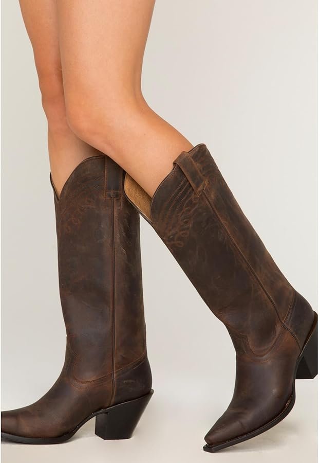 Shyanne Charlene Tall Western Boots snip toe leather