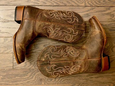 Shyanne Darby Western Boots Square Toe brown leather