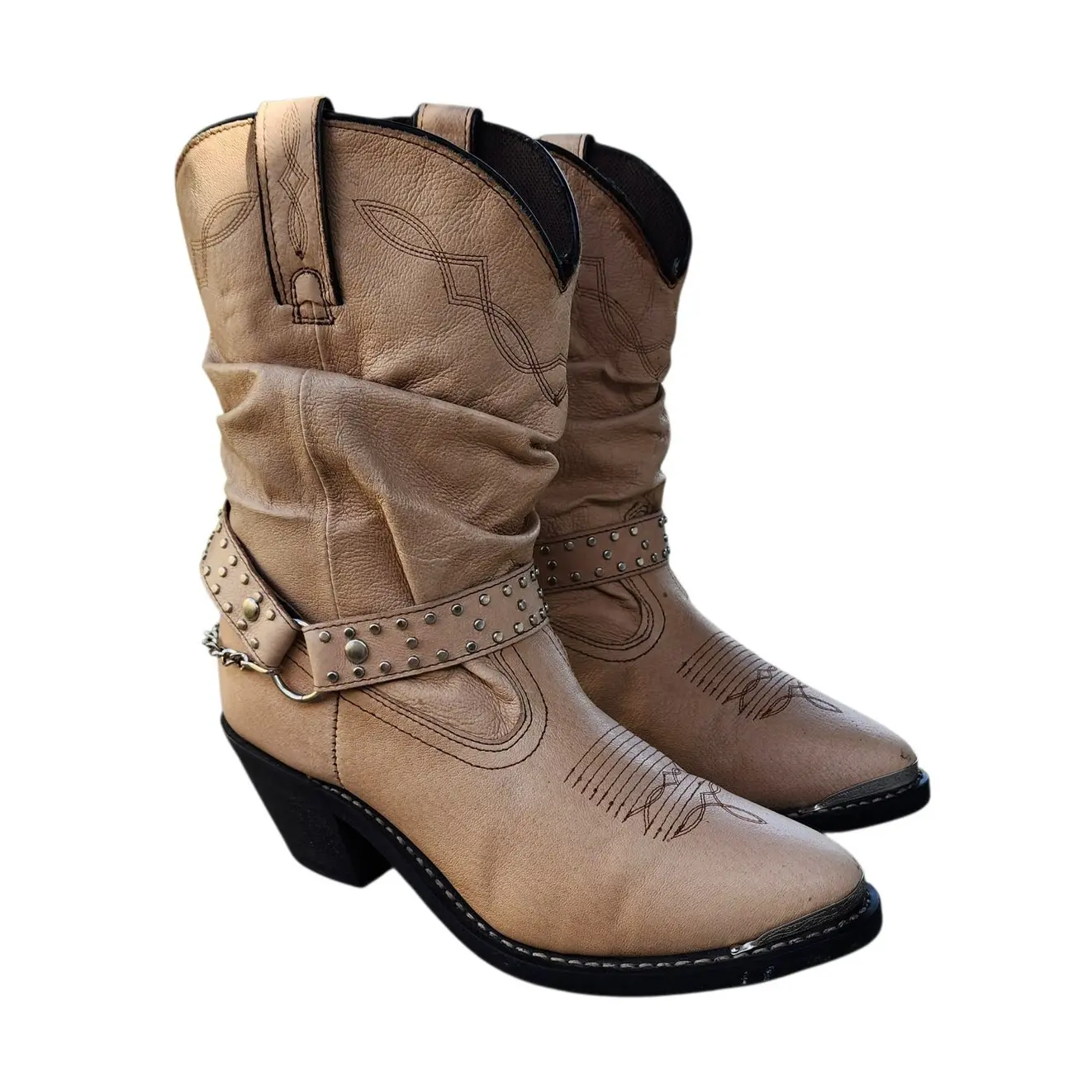 Shyanne® Women's Distressed Slouch Harness Boots